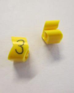 Cable noticeable clip 2-4 yellow/black 3   diameter 4-10mm